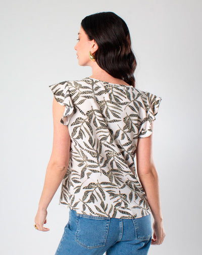 Blusa Estampado de Hojas