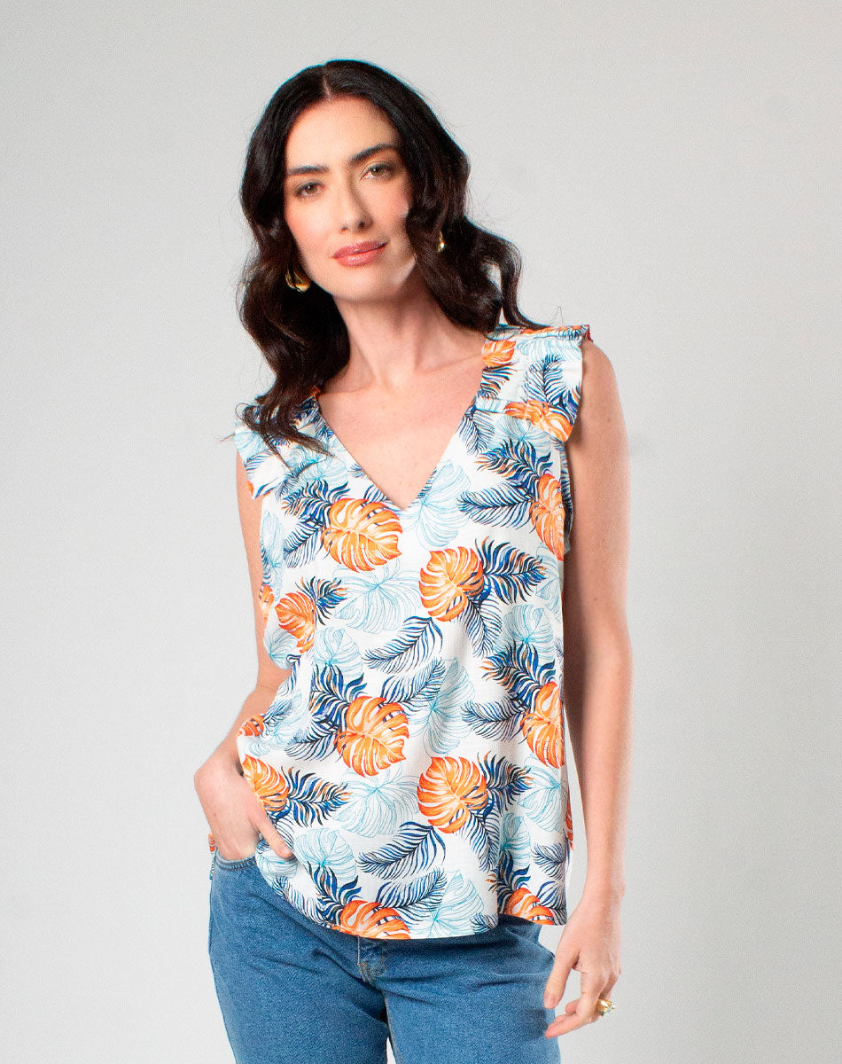 Blusa Ligera con Estampado