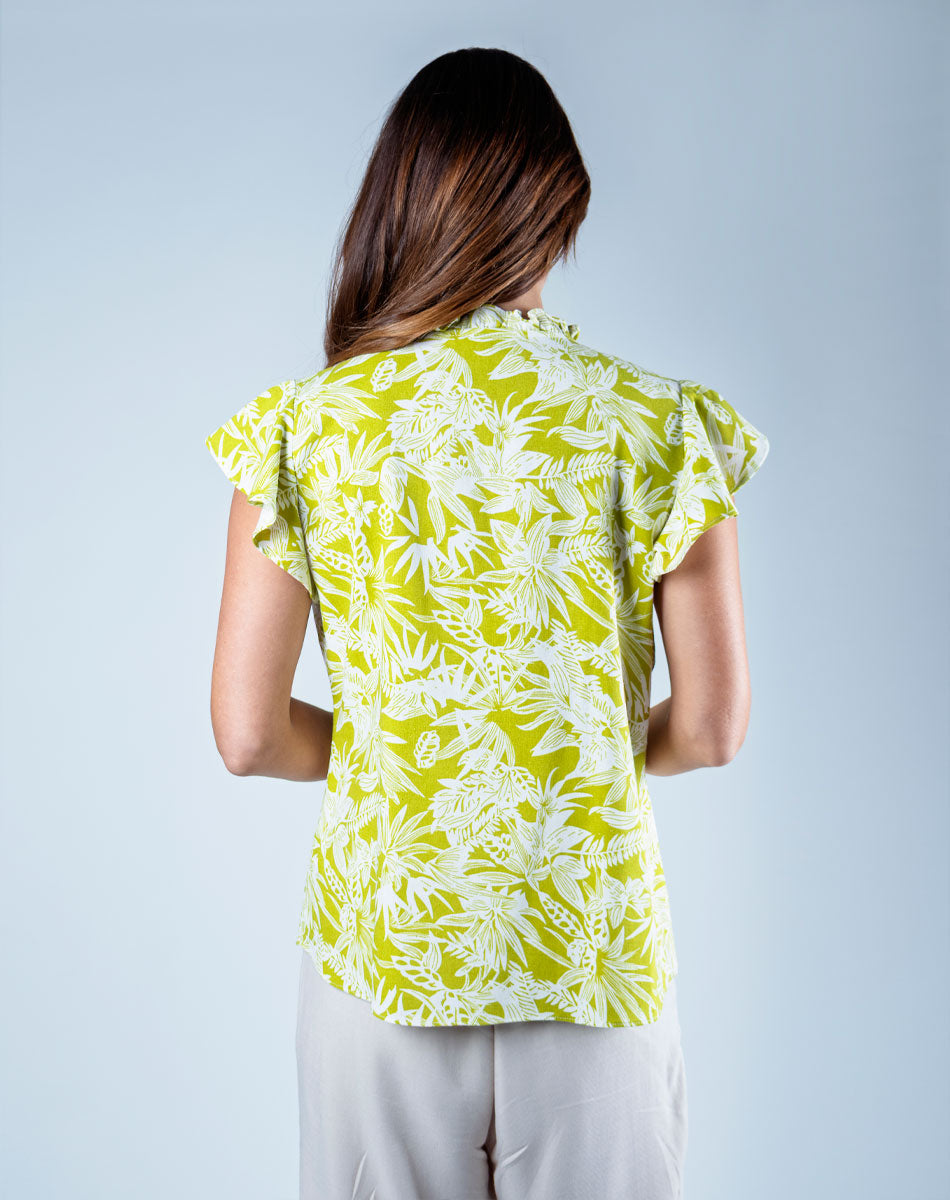 Blusa Cuello Lechuga
