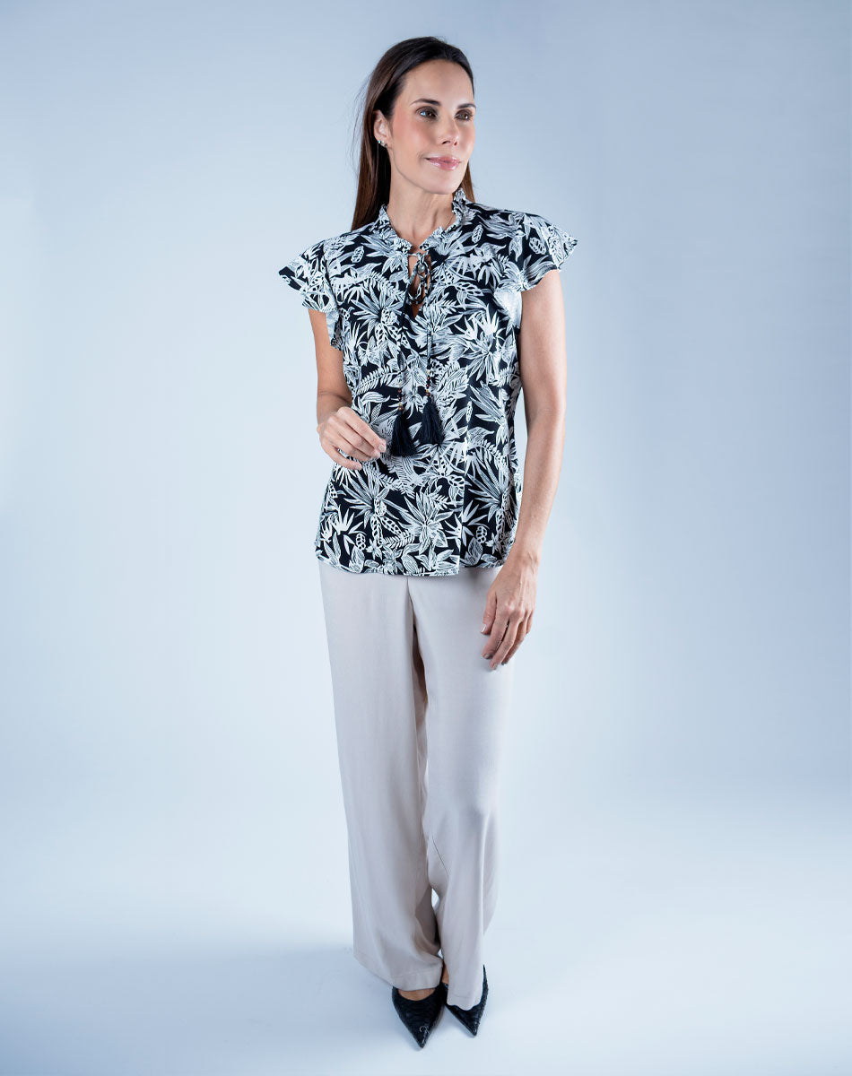 Blusa Cuello Lechuga