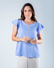 Blusa Clásica Escote Redondo