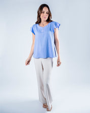 Blusa Clásica Escote Redondo