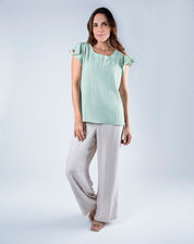 Blusa Clásica Escote Redondo