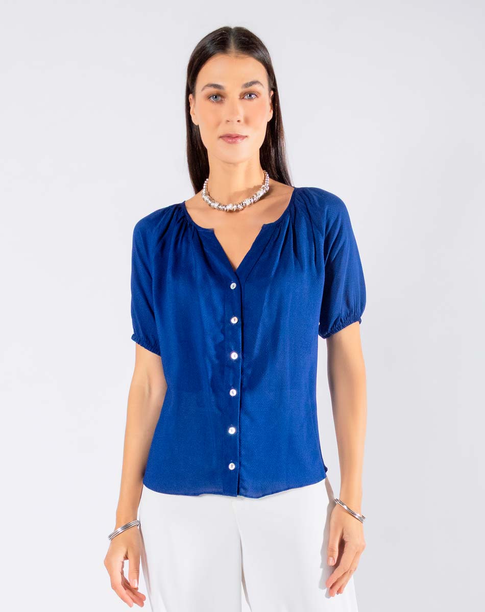 Blusa Cuello V Ligera
