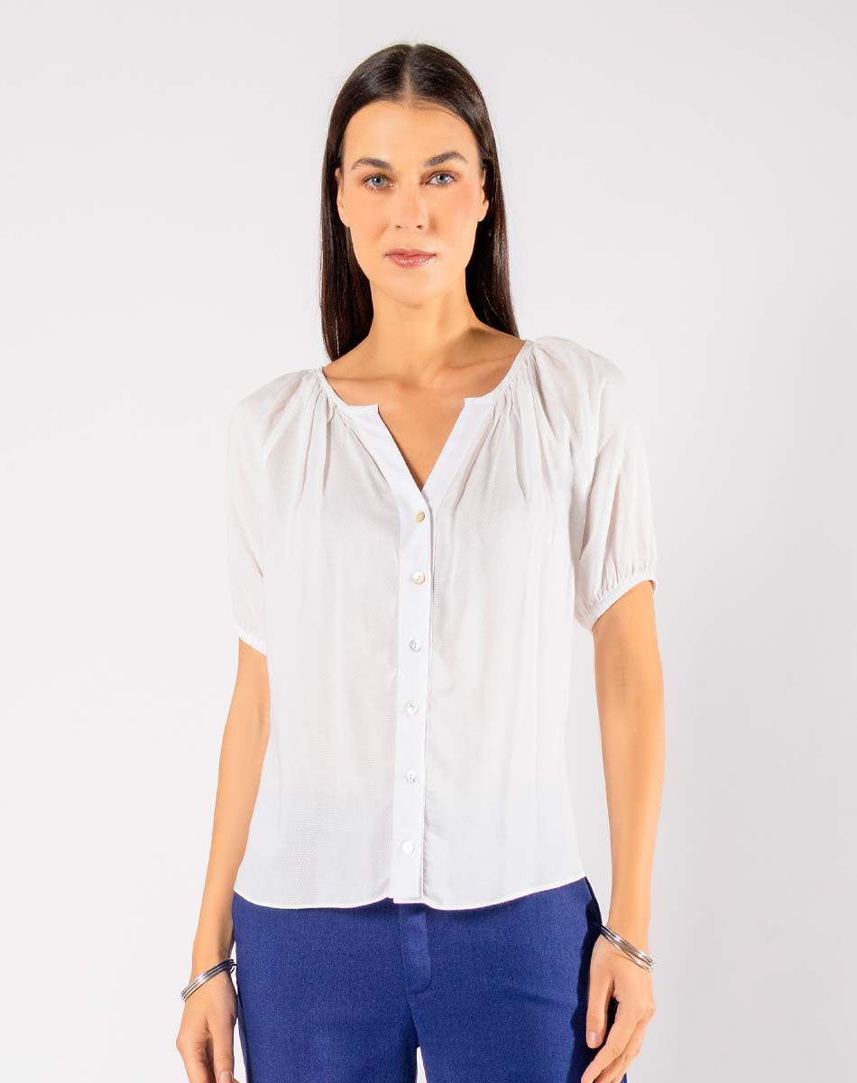 Blusa Cuello V Ligera