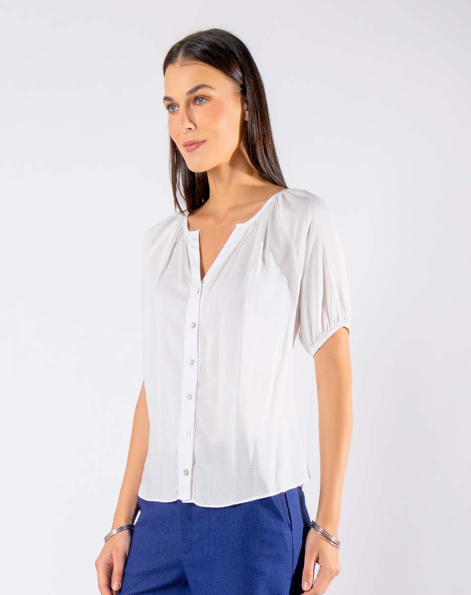 Blusa Cuello V Ligera
