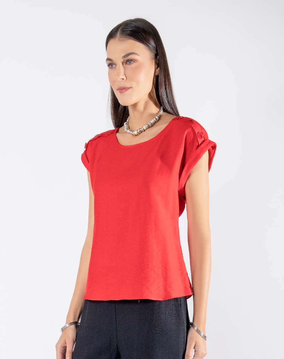 Blusa Escote Redondo