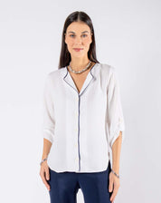 Blusa Escote Solapa