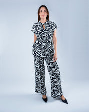 Blusa con Estampado Cuello Mao