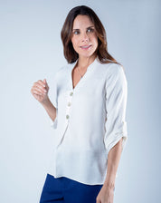 Blusa Tradicional Cuello Mao
