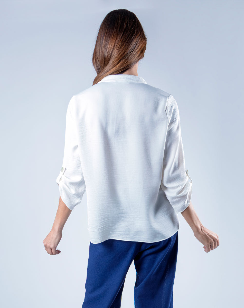 Blusa Tradicional Cuello Mao