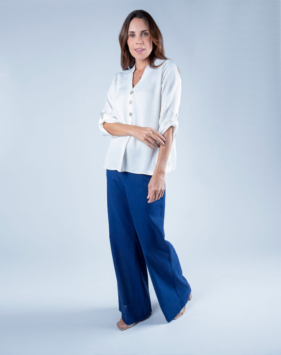 Blusa Tradicional Cuello Mao
