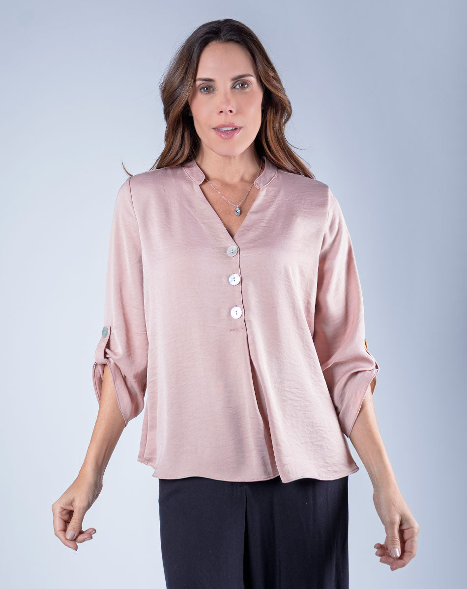Blusa Tradicional Cuello Mao