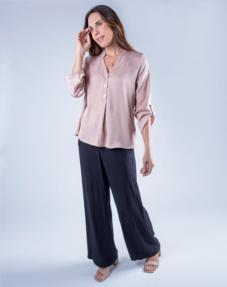 Blusa Tradicional Cuello Mao