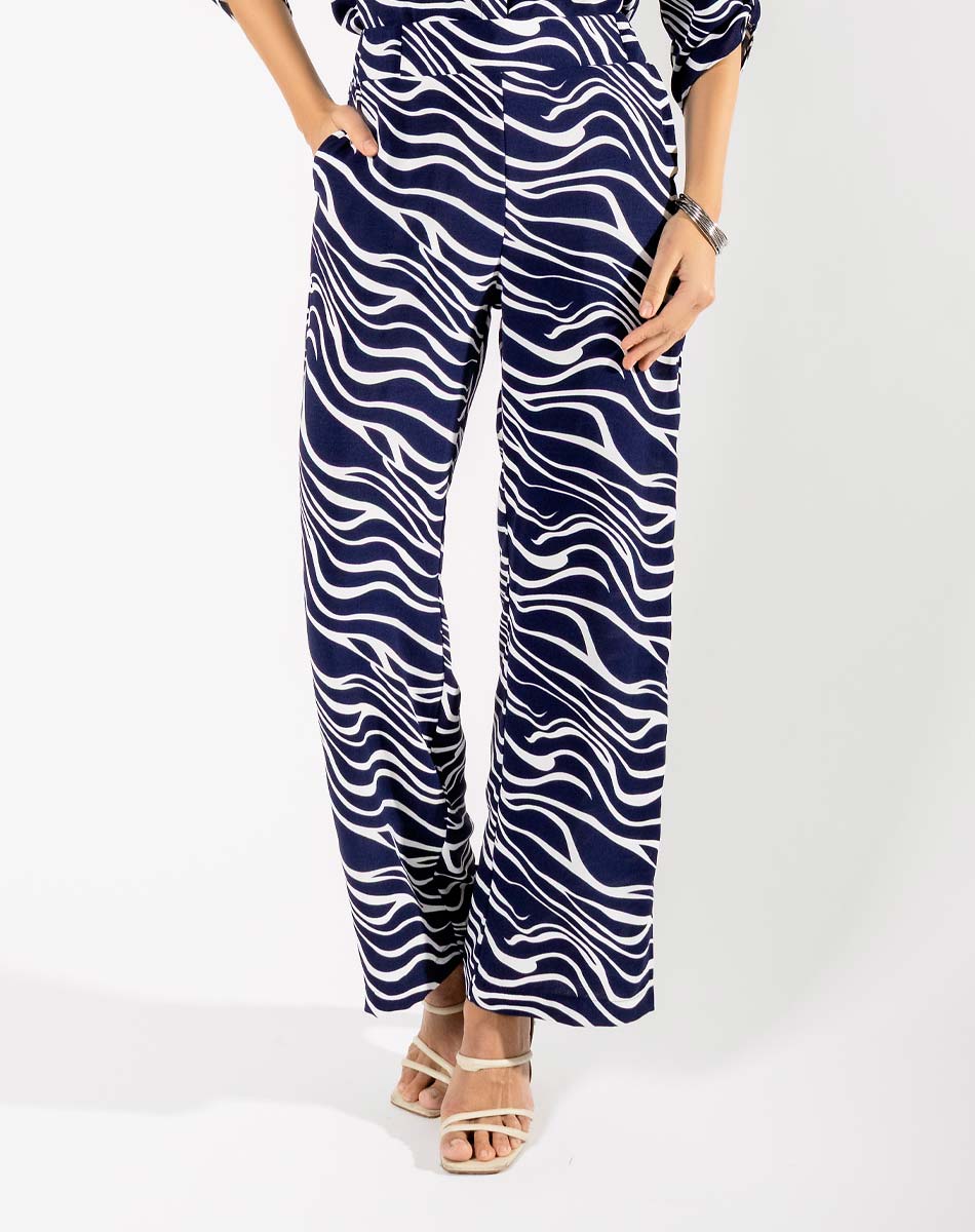 Pantalón con Estampado de Rayas