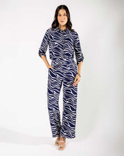 Pantalón con Estampado de Rayas