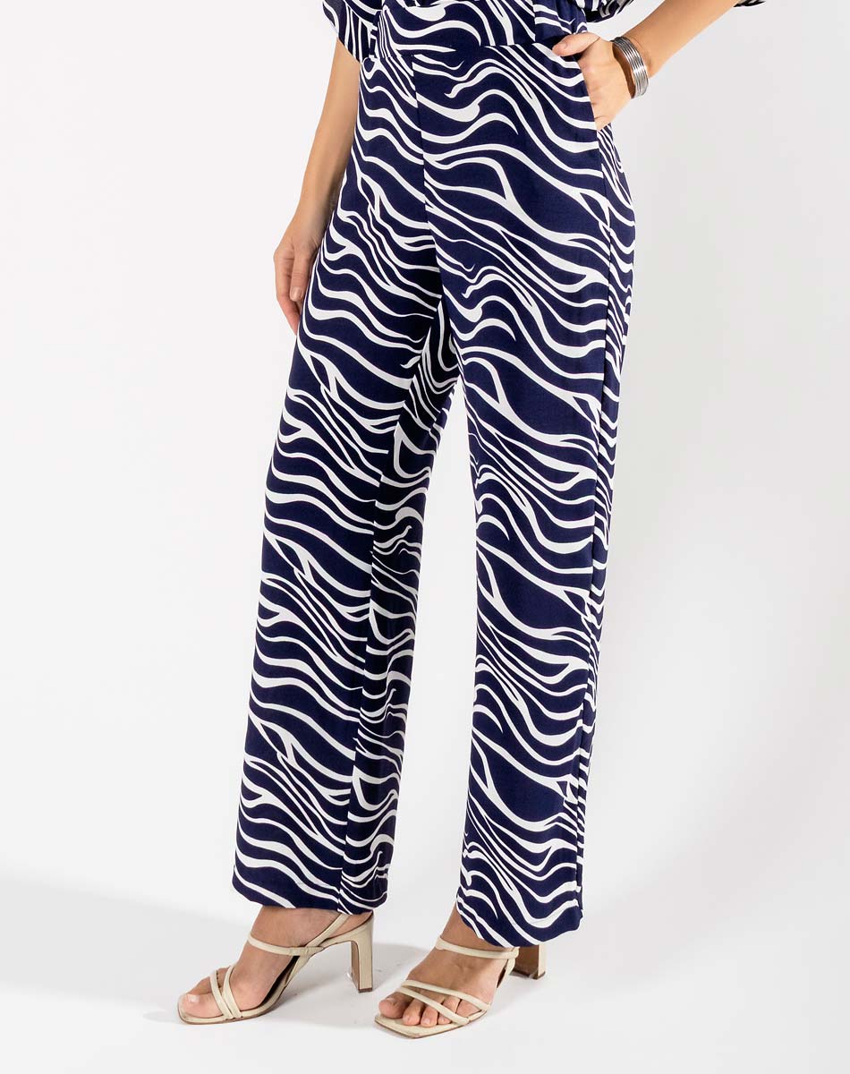Pantalón con Estampado de Rayas