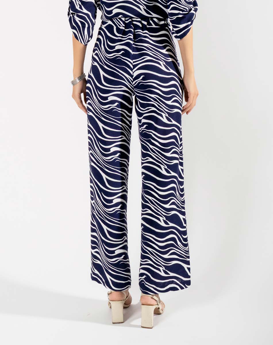 Pantalón con Estampado de Rayas