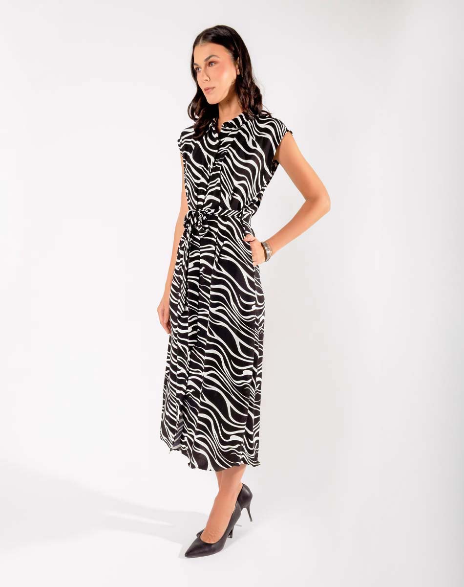 Maxi Vestido Estamapado de rayas