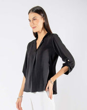 Blusa Escote Solapa