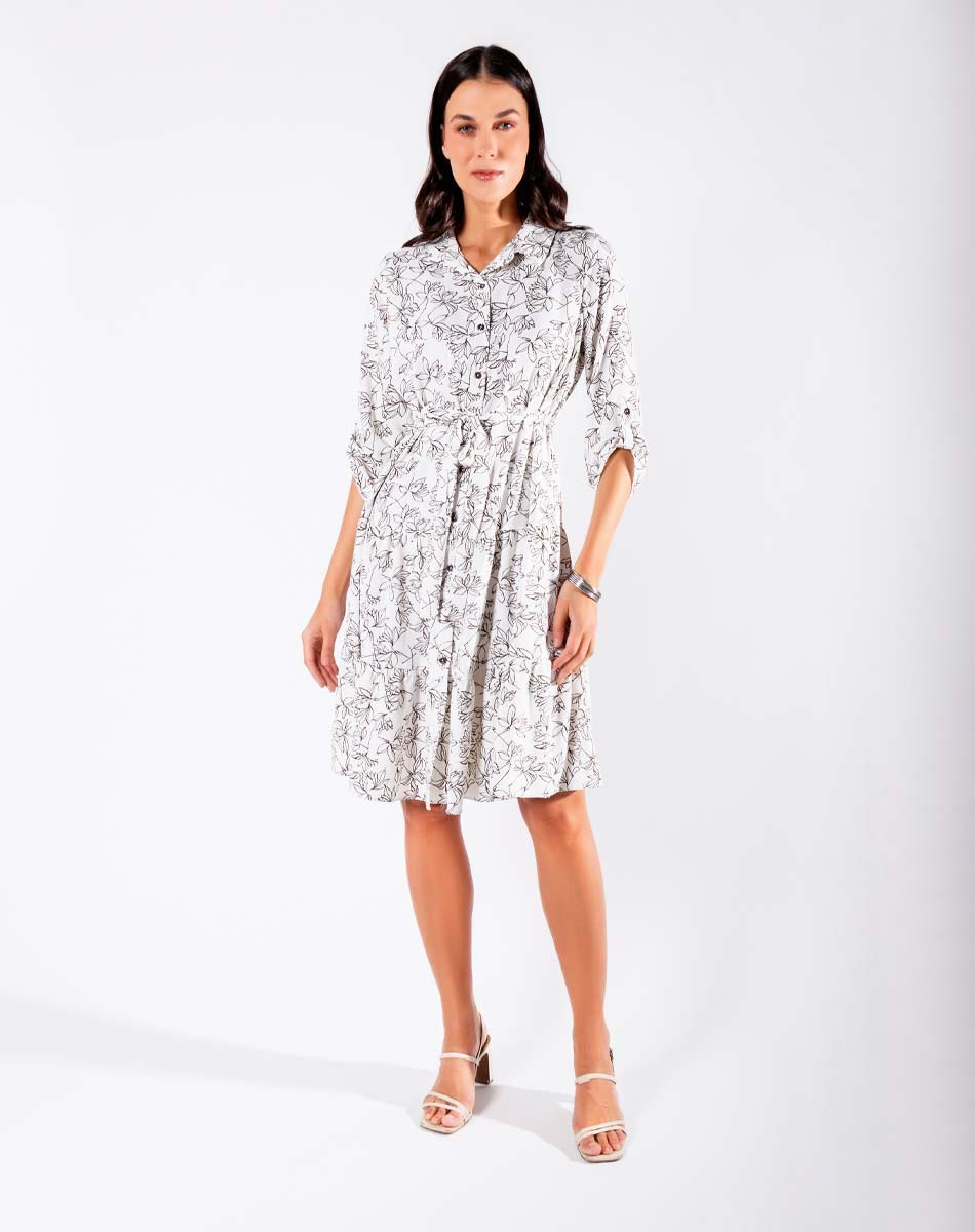 Maxi Vestido Camisero Floral