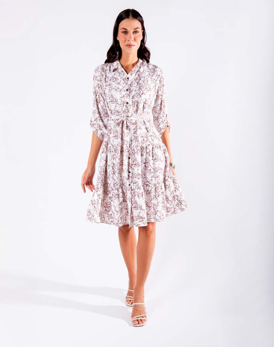 Maxi Vestido Camisero Floral