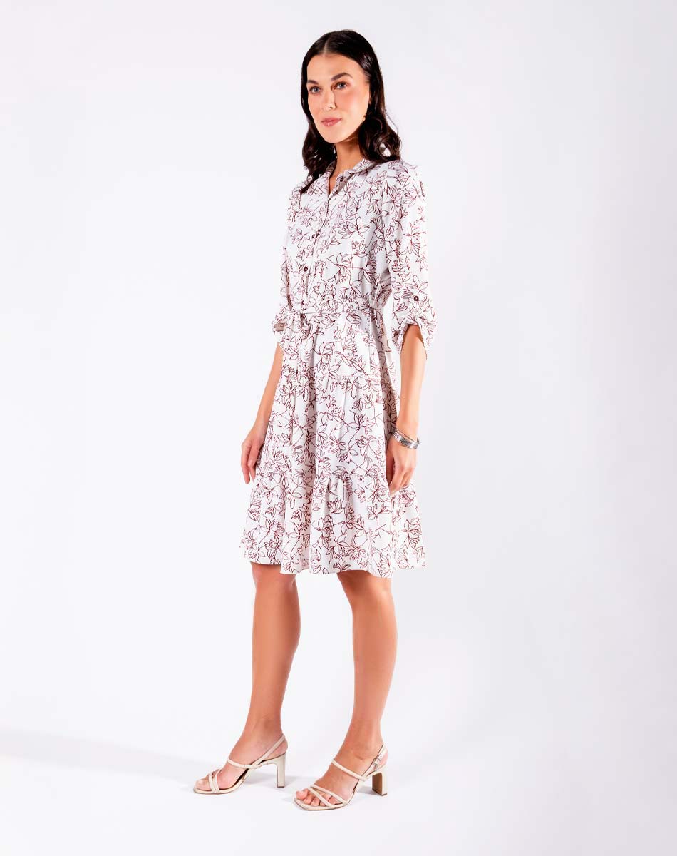 Maxi Vestido Camisero Floral