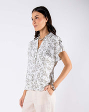 Blusa Escote V Floral