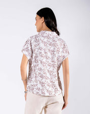 Blusa Escote V Floral