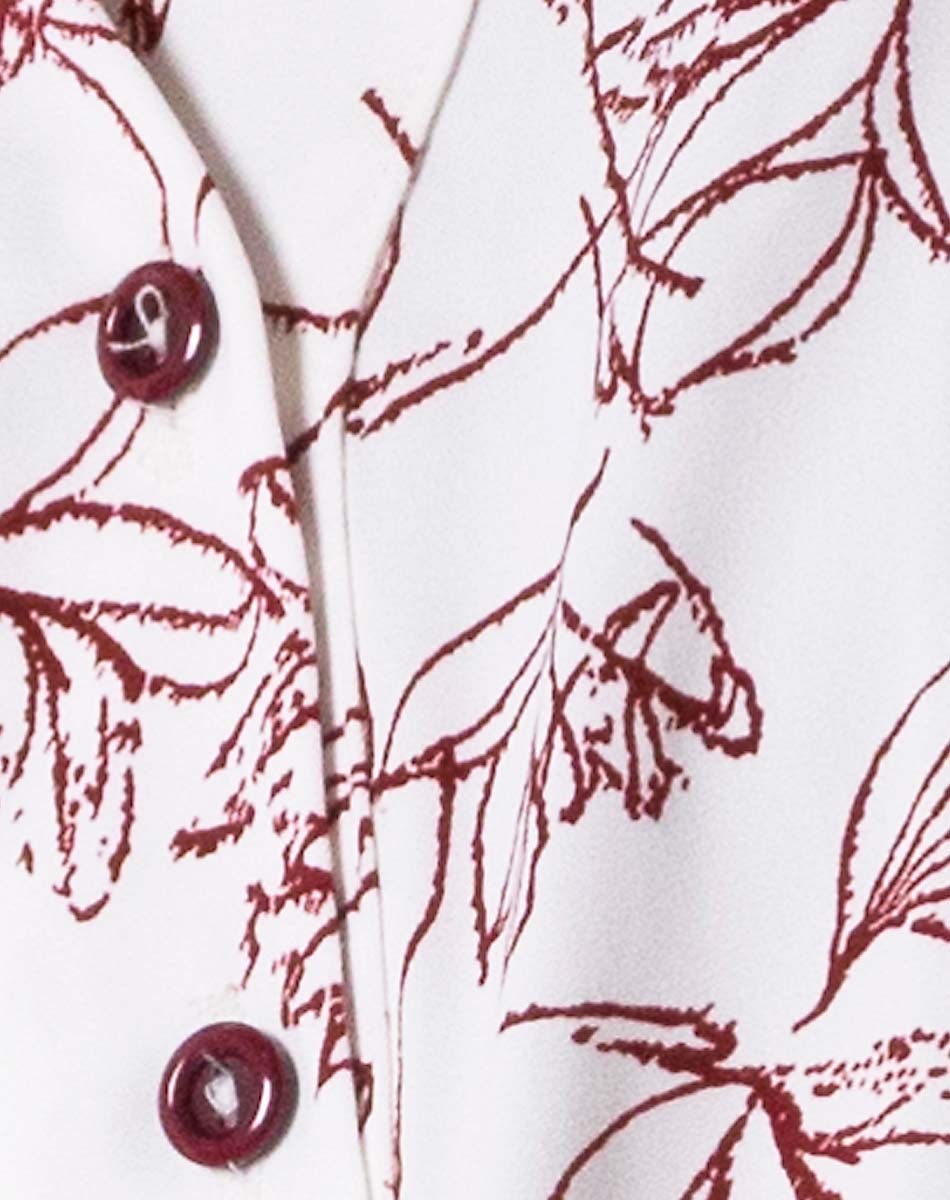 Blusa Escote V Floral