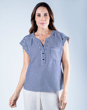 Blusa Ligera Cuello Mao