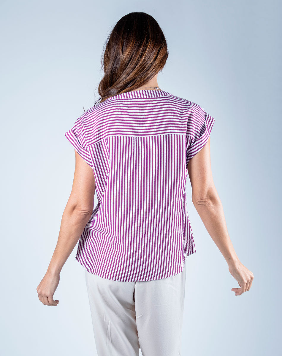 Blusa Ligera Cuello Mao
