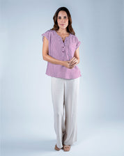 Blusa Ligera Cuello Mao
