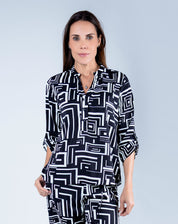 Blusa Camisera Estampada