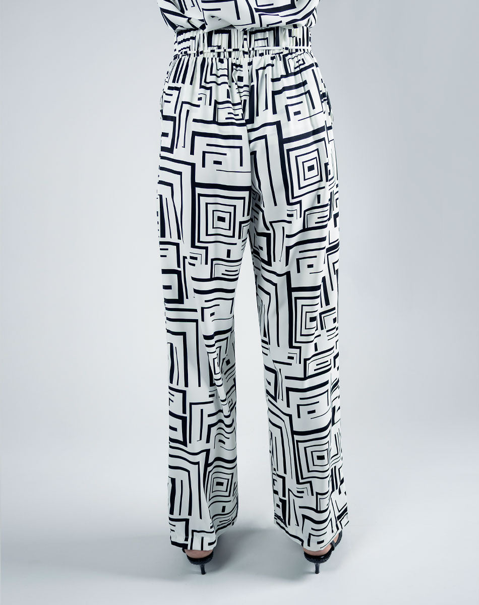 Pantalón Recto Estampado