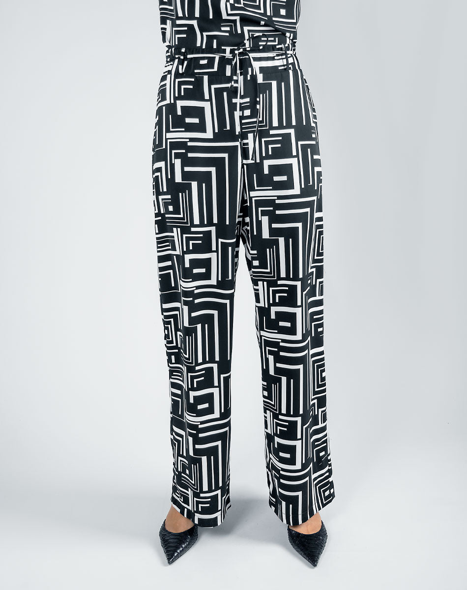 Pantalón Recto Estampado