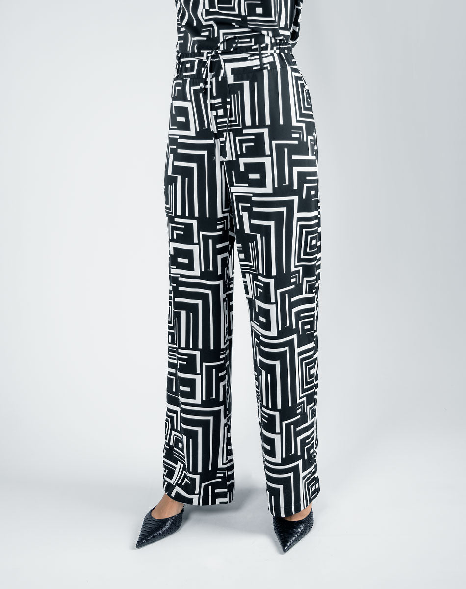 Pantalón Recto Estampado
