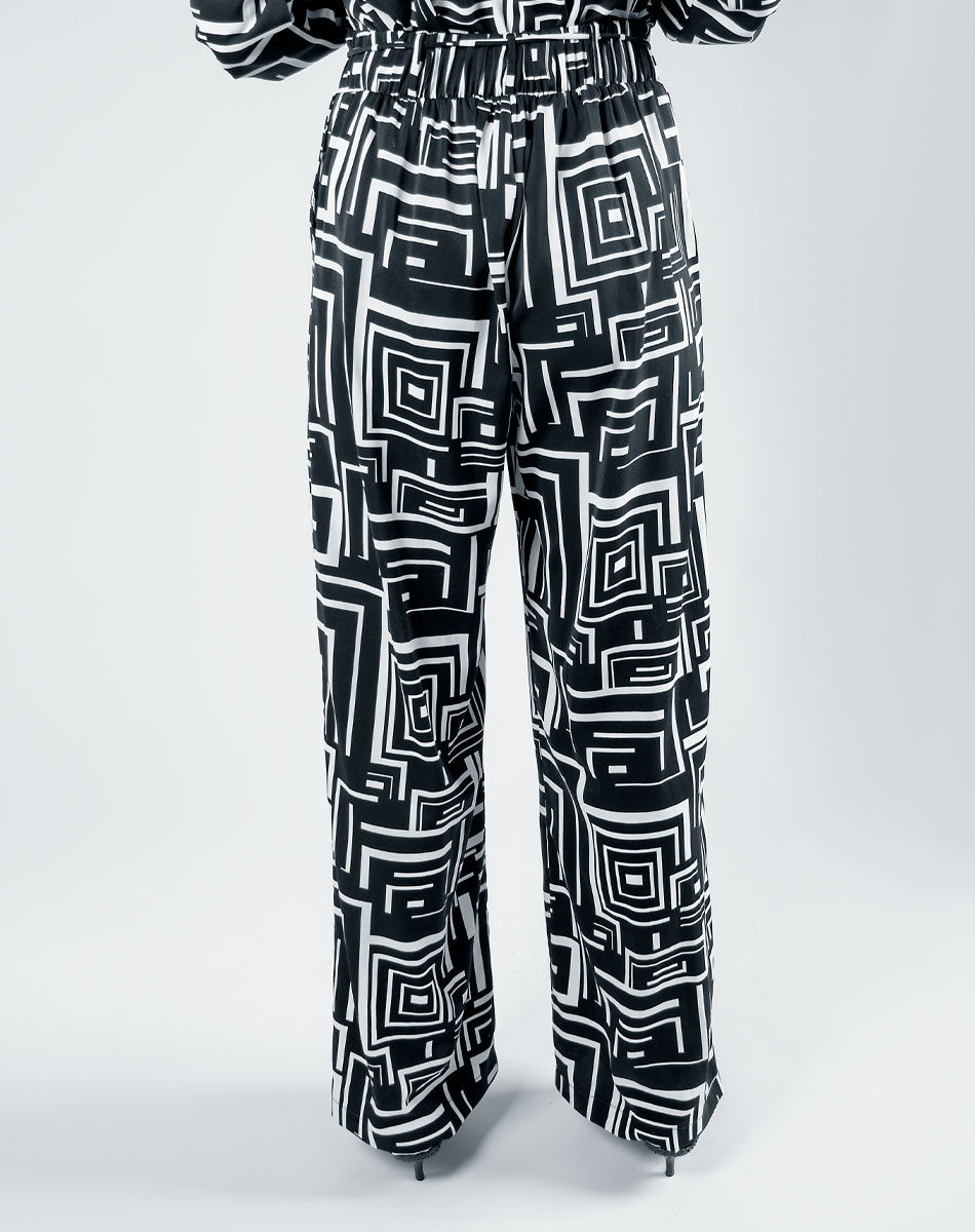 Pantalón Recto Estampado
