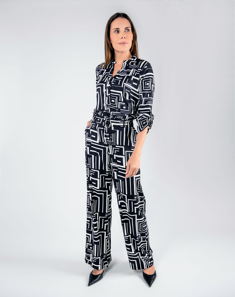 Pantalón Recto Estampado