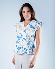 Blusa Cruzada con Estampado