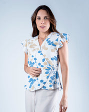 Blusa Cruzada con Estampado