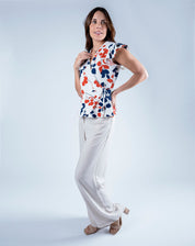 Blusa Cruzada con Estampado