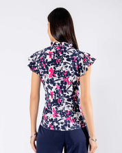 Blusa Escote V Floral