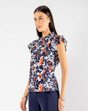 Blusa Escote V Floral