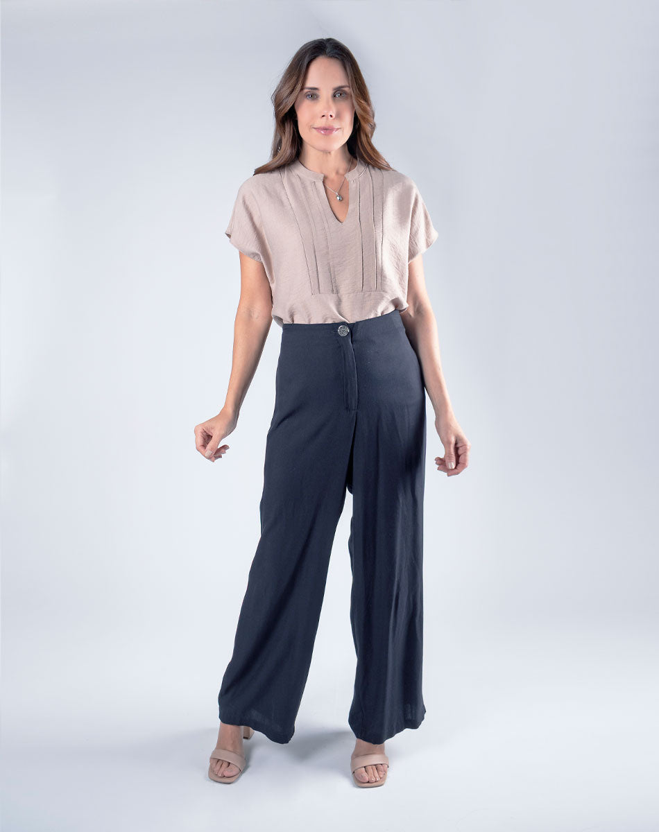Pantalón Recto Pierna Ancha