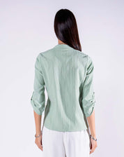 Blusa con Cuello Mao
