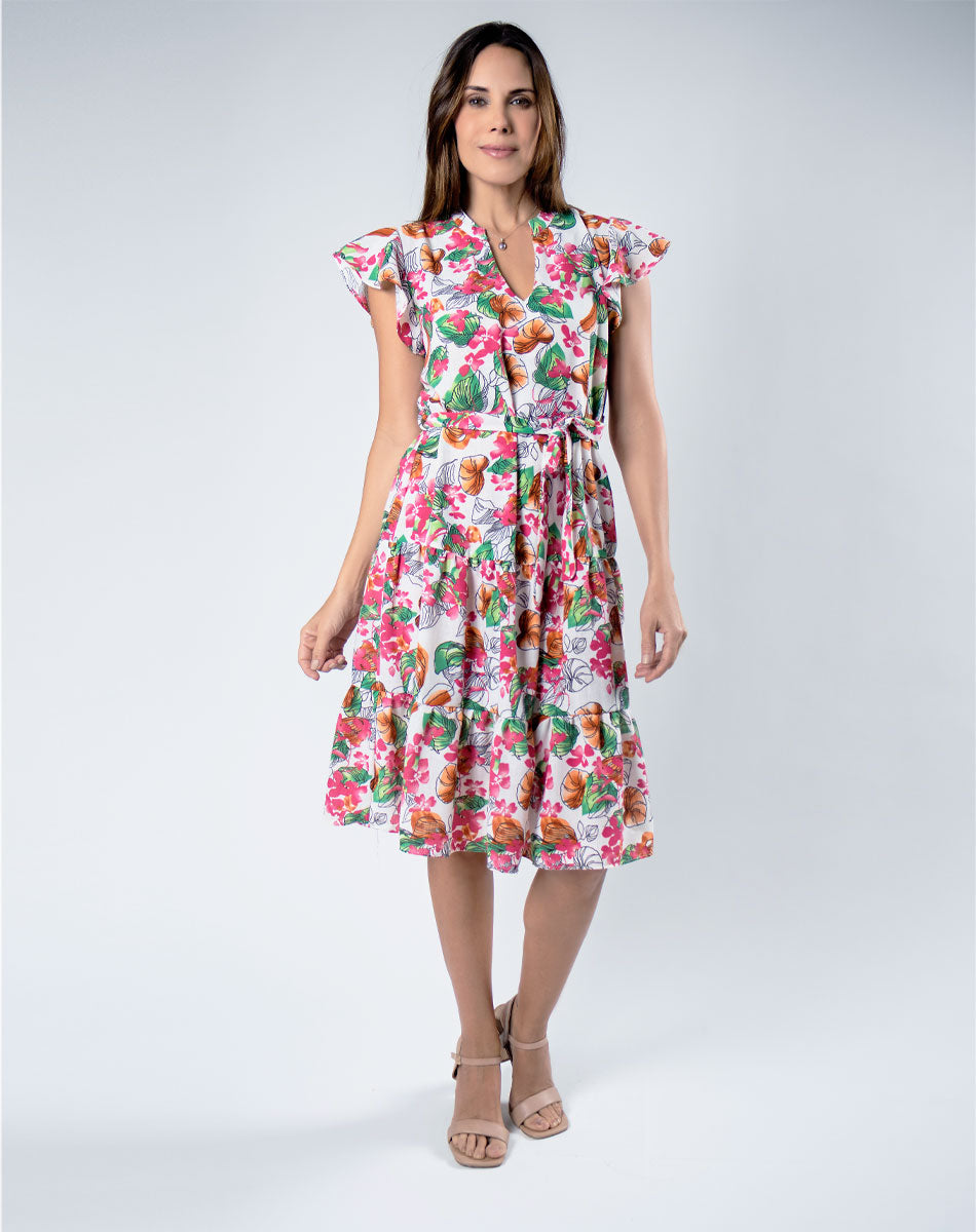 Vestido Midi de Flores
