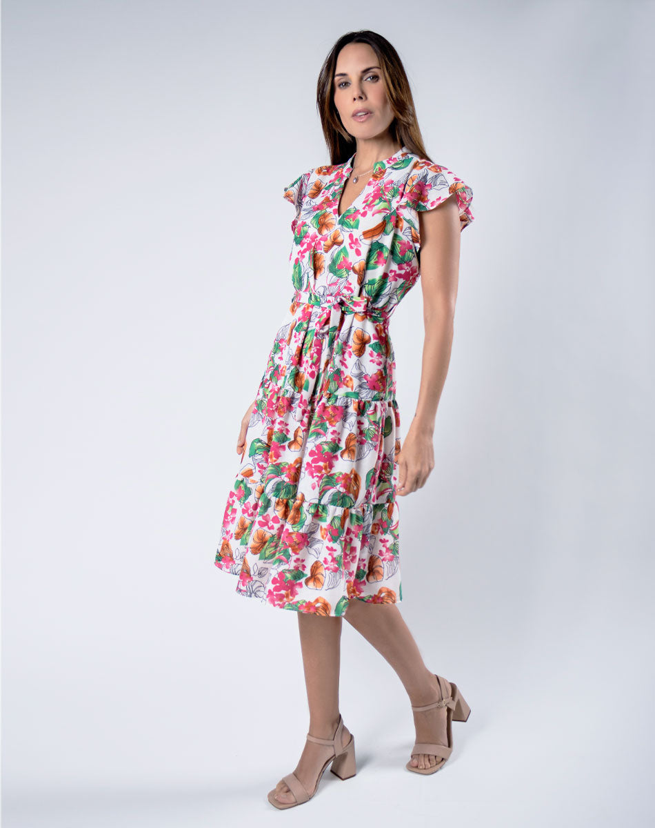 Vestido Midi de Flores