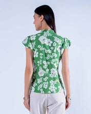 Blusa Floral Escote V