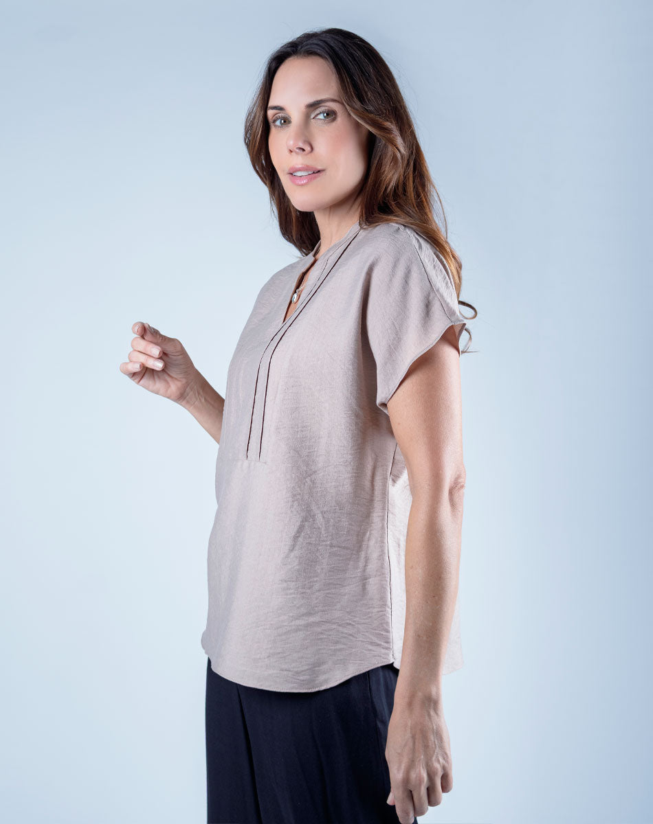 Blusa Tradicional  Cuello Mao